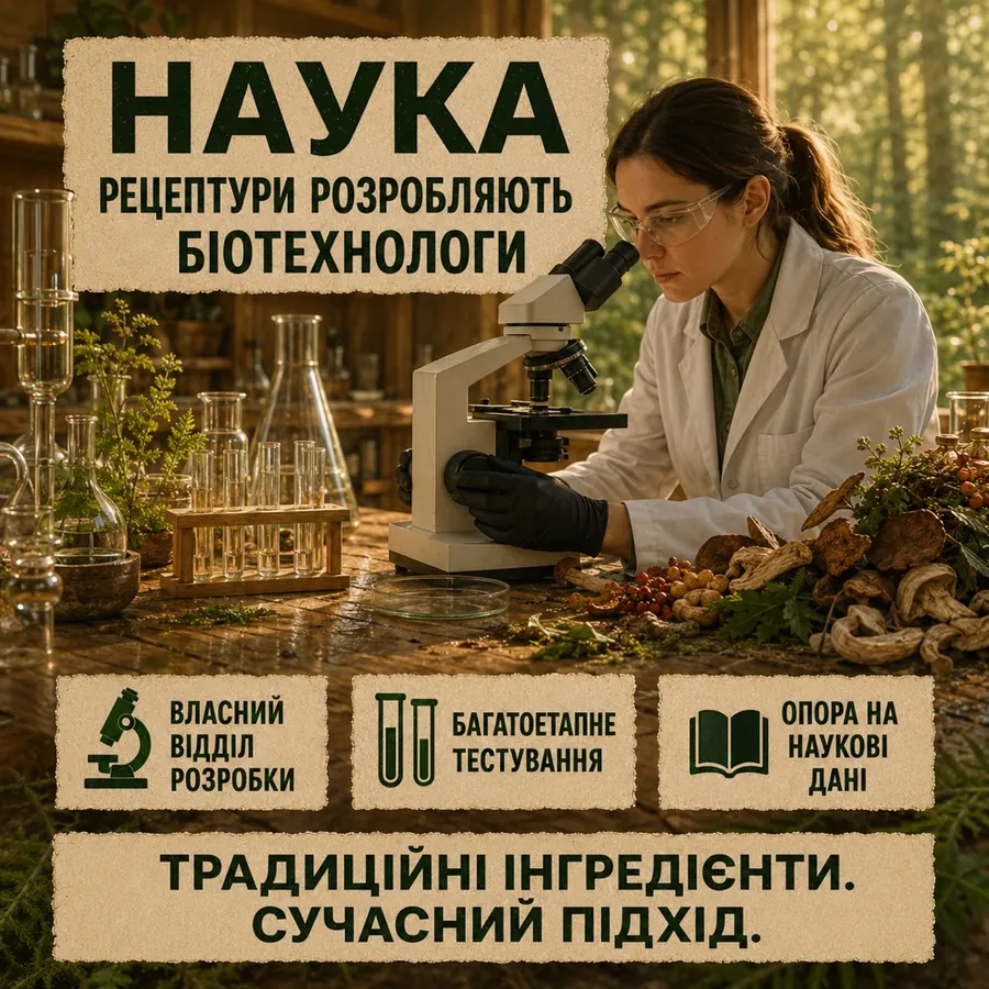 Розробка натуральних формул у лабораторії